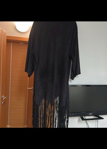 Oxxa marka Uzun Siyah Bohem Kadın Giyisi - Görsel 3