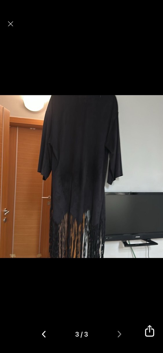 Oxxa marka Uzun Siyah Bohem Kadın Giyisi - Görsel 3