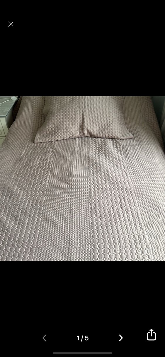 Home sweet home  marka Pudra pembe Dikişli Yatak Örtüsü - Görsel 3