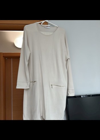 Lcw marka Bej Uzun Kollu Midi Kadın  ikili takım - Görsel 3