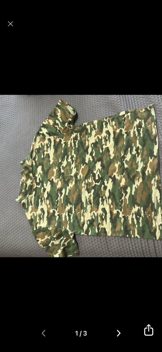 Zara  Kamuflaj Polo Tişört, Boğazlı, - Görsel 2