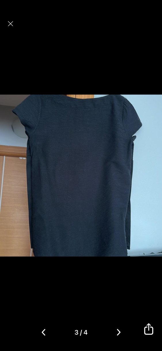 Lamante narka Düğmeli Siyah Hamile Midi Tunik - Görsel 4