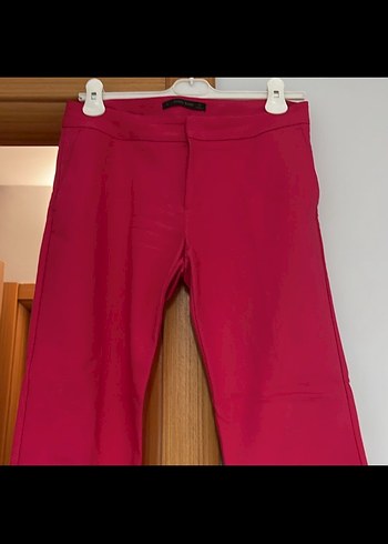 Karol marka fulya Pembe Parlak Kumaş Kadın Pantolon - Görsel 2