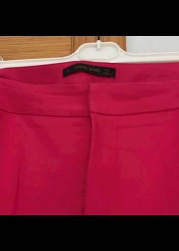 Karol marka fulya Pembe Parlak Kumaş Kadın Pantolon - Görsel 3