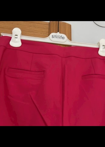 Karol marka fulya Pembe Parlak Kumaş Kadın Pantolon - Görsel 4