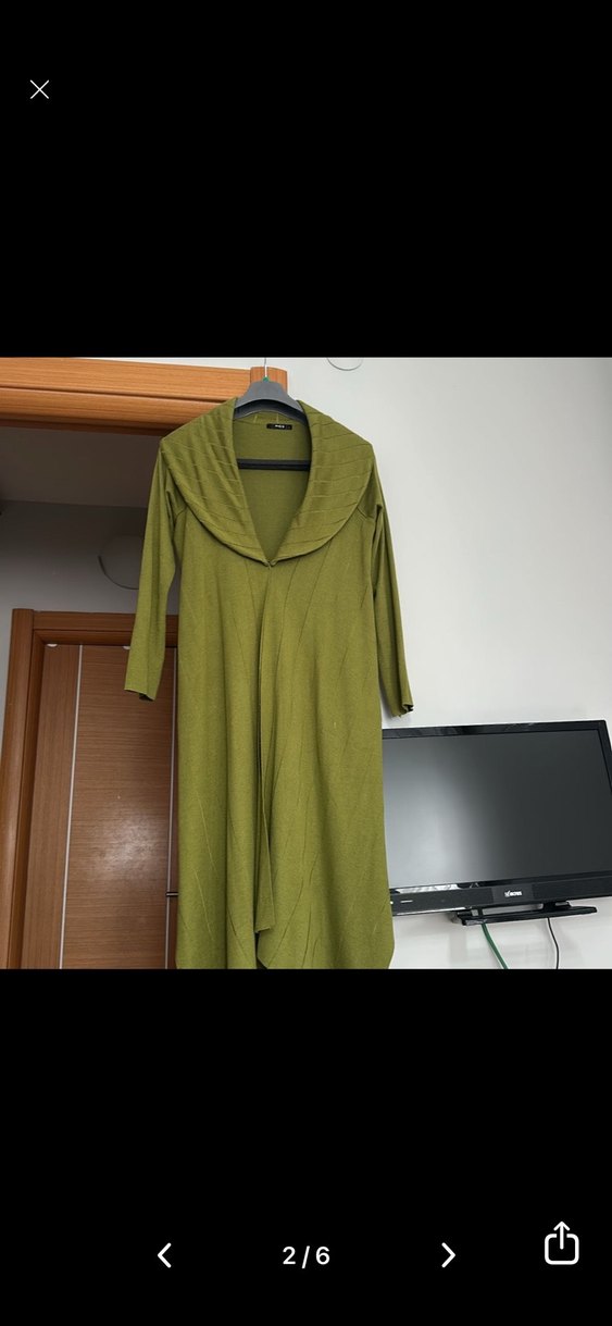 Noi marka Uzun Kesim V Yaka triko ceket - Görsel 3