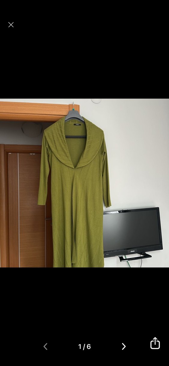 Noi marka Uzun Kesim V Yaka triko ceket - Görsel 2