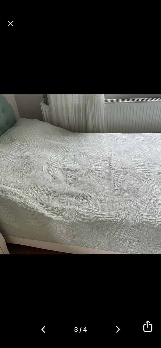 English home  su yeşili Dikiş Detaylı  pike - Görsel 3