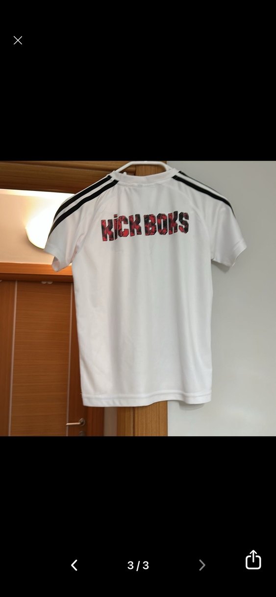 Adidas marka Beyaz Kısa Kollu  Tişört - Görsel 3