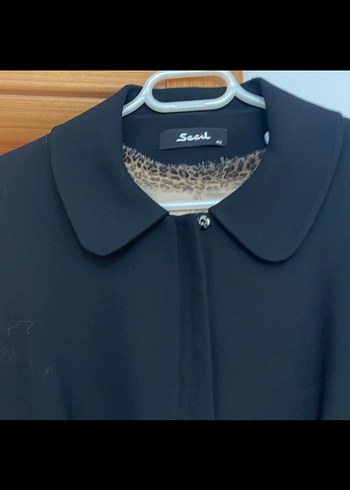 Seçil narka Siyah trençkot - Görsel 2