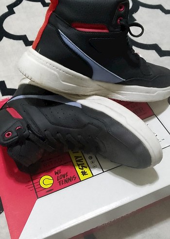 Renkli Baskılı Siyah Basketbol Ayakkabısı - Görsel 5