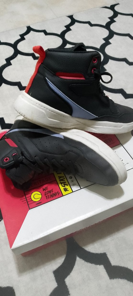 Renkli Baskılı Siyah Basketbol Ayakkabısı - Görsel 5