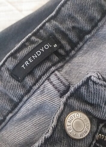 40 Beden Antrasit Yüksek Bel Bootcut Kot Pantolon
