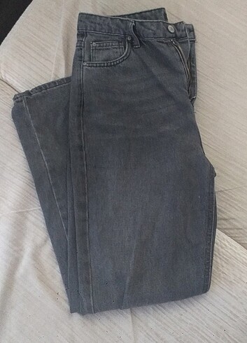 Antrasit Yüksek Bel Bootcut Kot Pantolon
