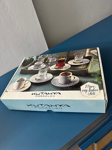 Kütahya 18 parça çay kahve seti