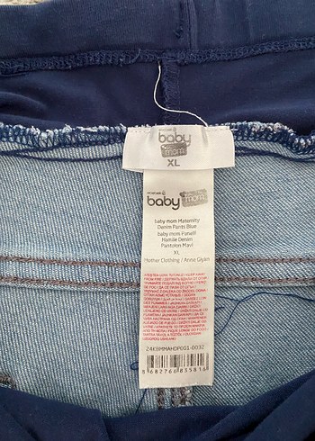 Mavi Rahat Kesim Hamile Kot Pantolon - Görsel 2