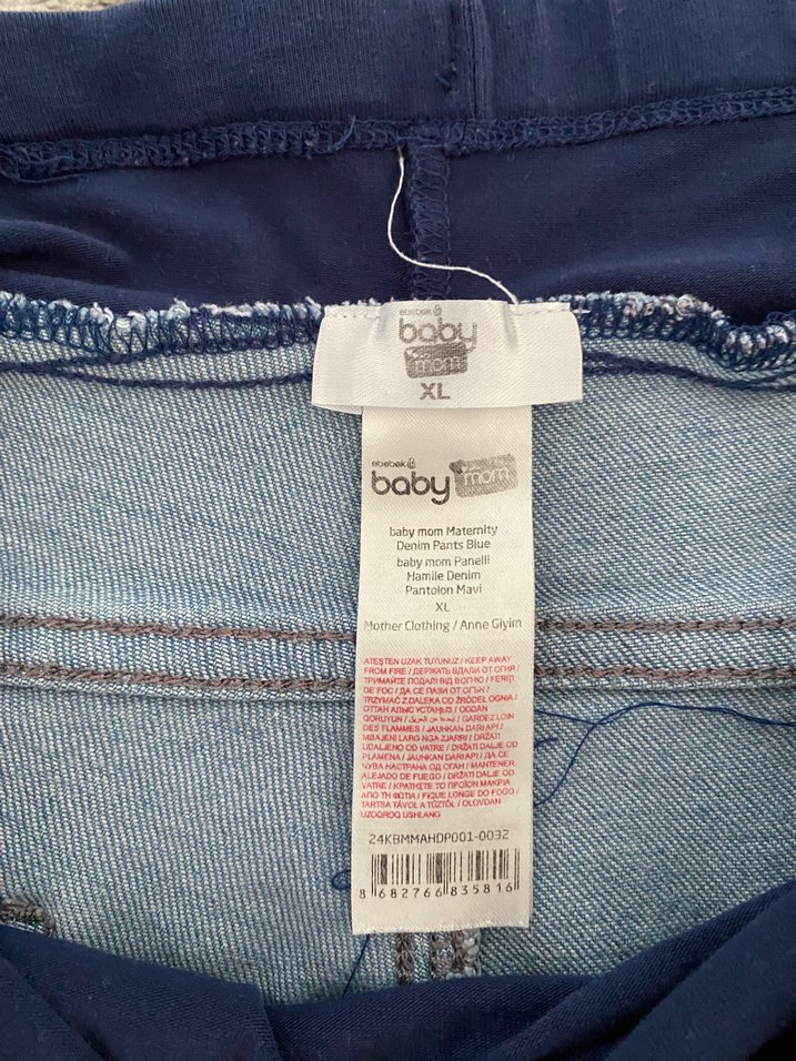 Mavi Rahat Kesim Hamile Kot Pantolon - Görsel 2