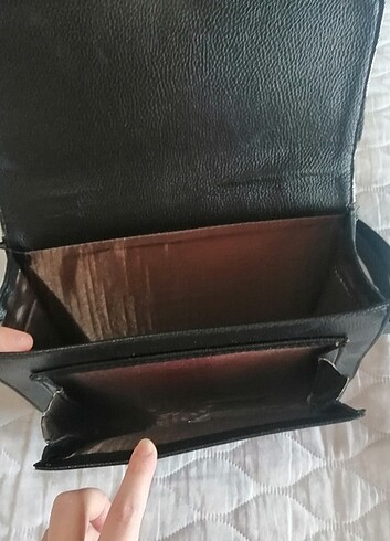Ekose detaylı siyah çanta