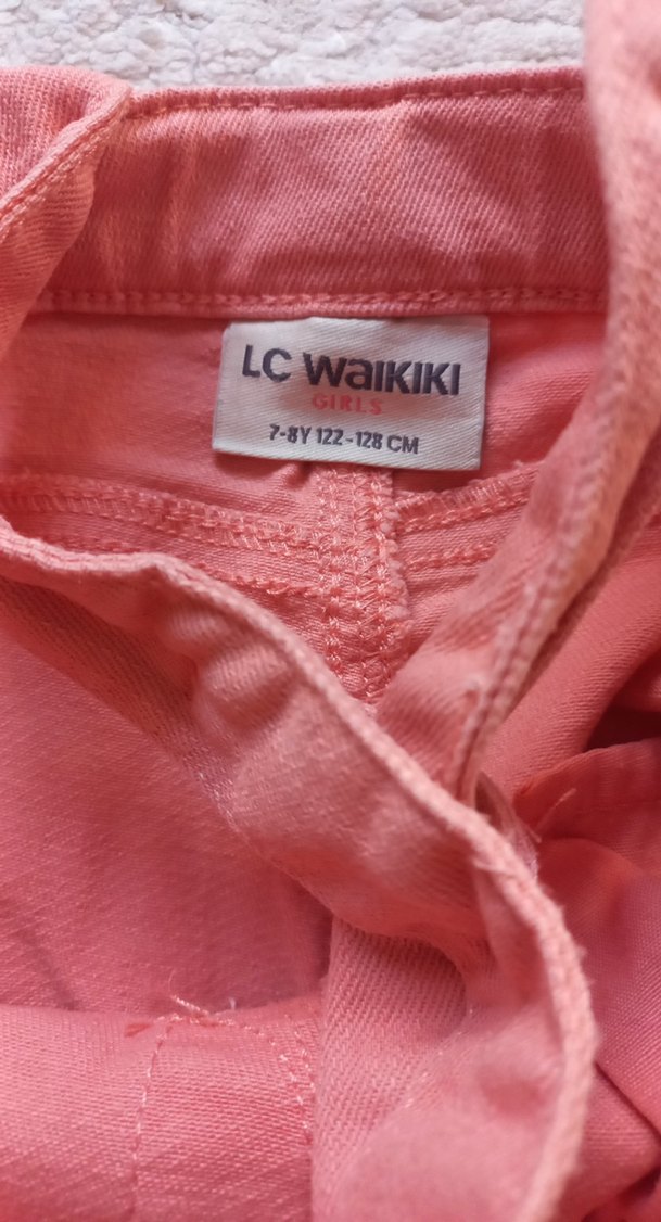 Kız Çocuk yavru ağzı Dantelli Şort Salopet - Görsel 2