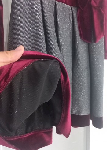 kadife kiz çocuk elbisesi - Görsel 5