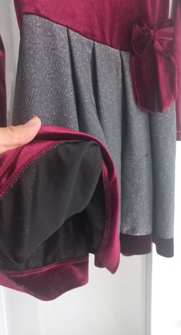 kadife kiz çocuk elbisesi - Görsel 5