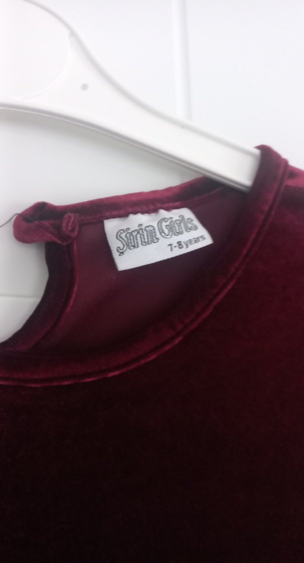 kadife kiz çocuk elbisesi - Görsel 2