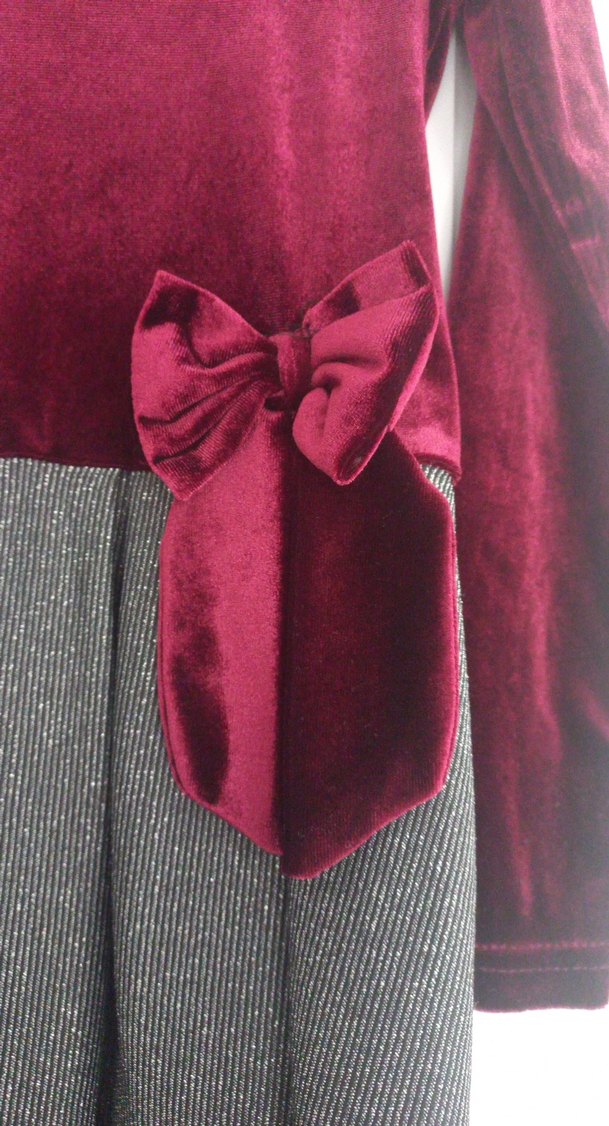 kadife kiz çocuk elbisesi - Görsel 3