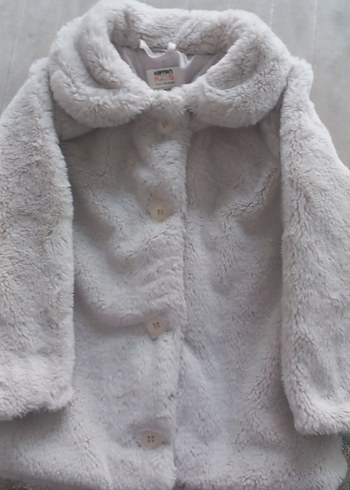 Kız Çocuk krem Peluş Kürk - Görsel 5