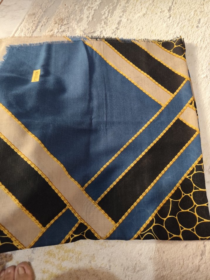 Kahverengi Pileli Bohem Kadın eşarp - Görsel 2