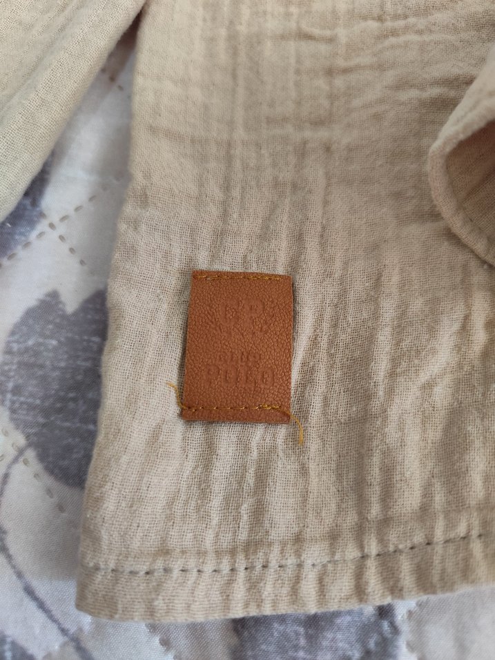 Bej Erkek Çocuk Keten Gömlek - Görsel 3