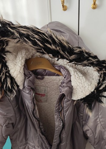 Kürklü  Kız Çocuk Mont - Görsel 7