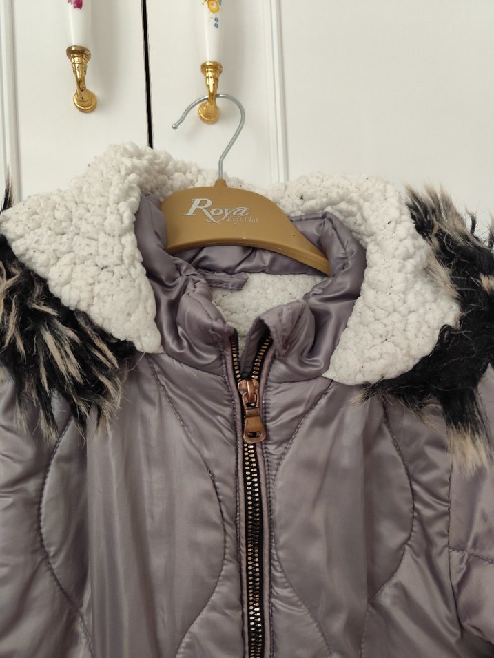 Kürklü  Kız Çocuk Mont - Görsel 2