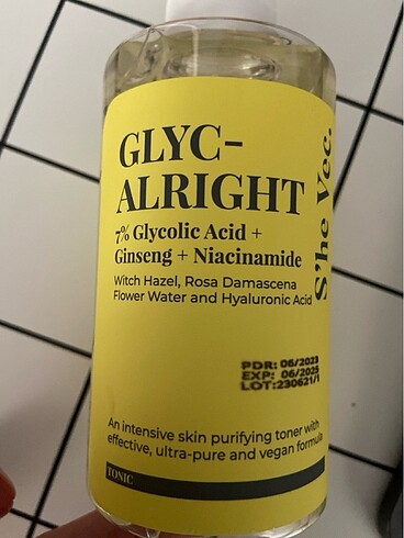 Shevec glycolic acid