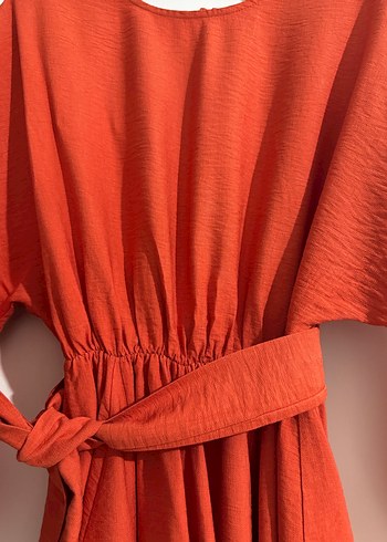 Turuncu Mini Kadın Elbise - Görsel 2