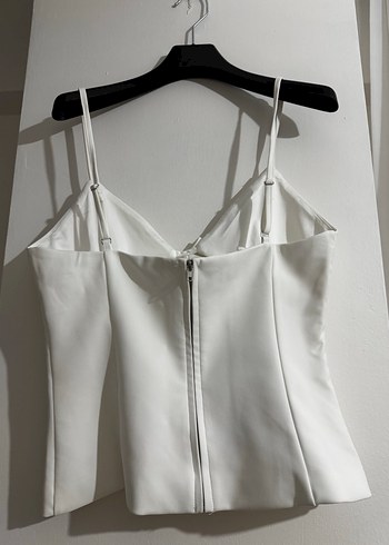 Beyaz İnce Askılı Mini Büstiyer - Görsel 5