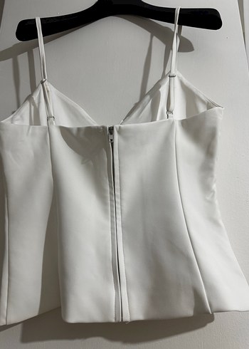 Beyaz İnce Askılı Mini Büstiyer - Görsel 4