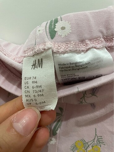 6-9 Ay Beden pembe Renk H&M marka tayt
