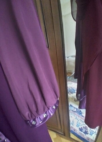 50 Beden mor Renk Elbise, abiye