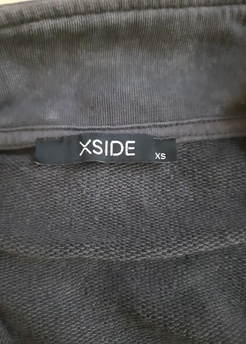 Diğer Gri Fermuarlı Kısa Kadın Sweatshirt