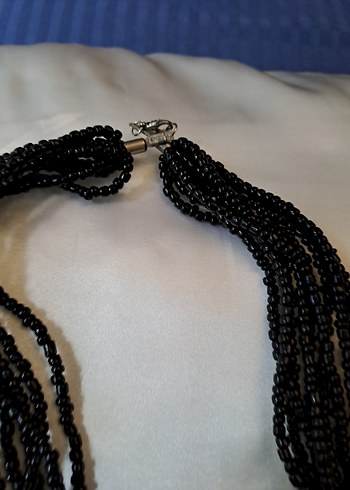 siyah Boncuklu  Kadın Kolye - Görsel 4