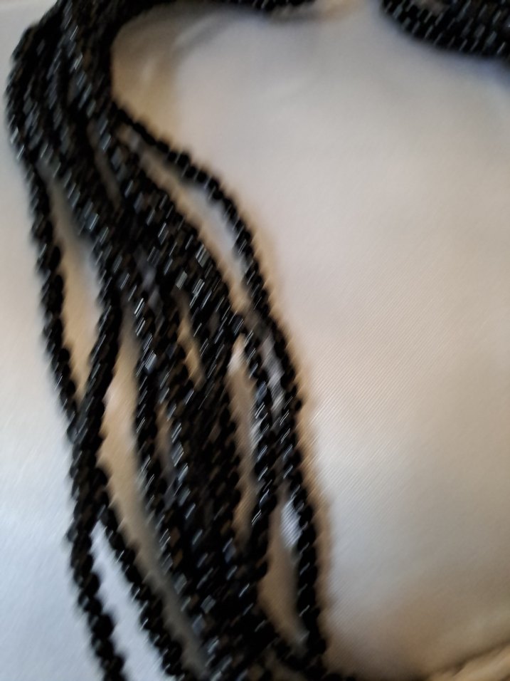 siyah Boncuklu  Kadın Kolye - Görsel 3