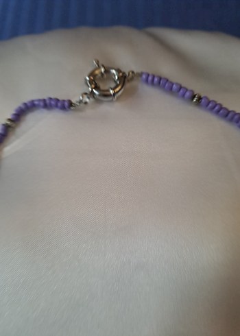 Mor Boncuklu Bohem Midi Kolye - Görsel 4