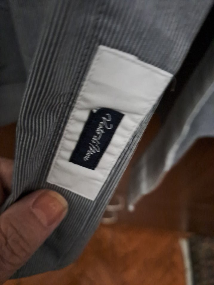 Gri Uzun Kollu Düğmeli Erkek Gömlek - Görsel 2