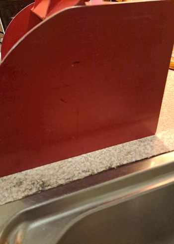 Koyu Kırmızı Ahşap ekmek kutusu - Görsel 6