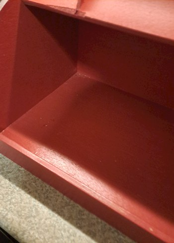 Koyu Kırmızı Ahşap ekmek kutusu - Görsel 5