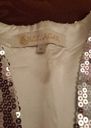 Payetli, askısız, kadın yelek - Görsel 2