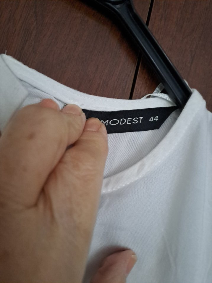 Beyaz Uzun Kollu Keten Kadın Bluz - Görsel 2