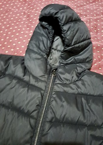 Siyah Kapüşonlu Uzun Kadın Kışlık Mont - Görsel 5