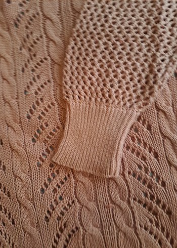 Bohem Tarzı kızıl Kahverengi Örgü Kadın Kazak - Görsel 3