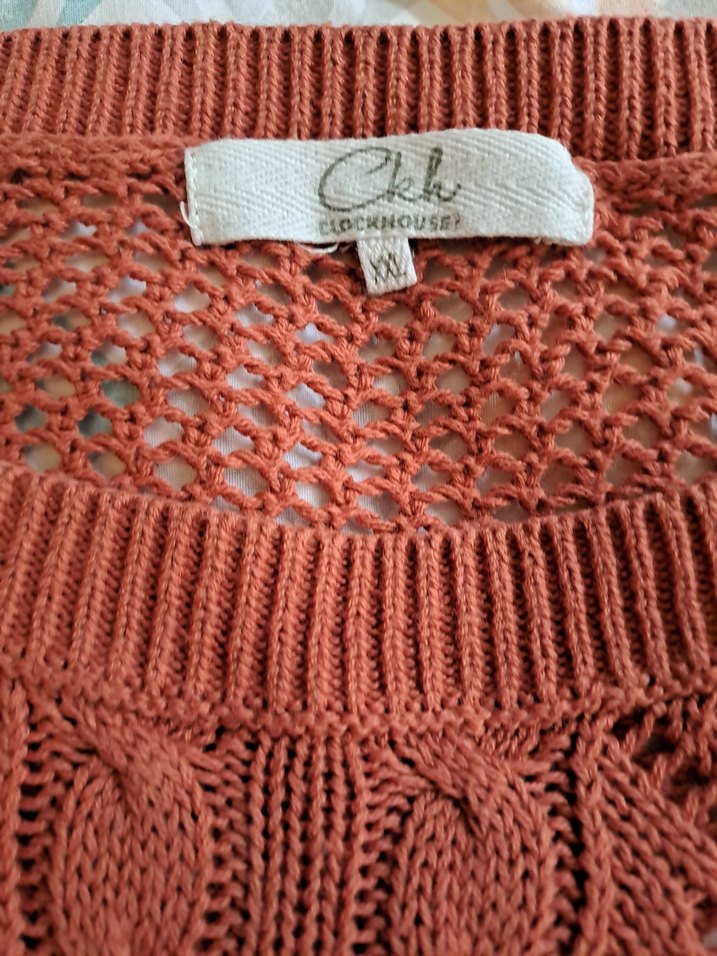 Bohem Tarzı kızıl Kahverengi Örgü Kadın Kazak - Görsel 4